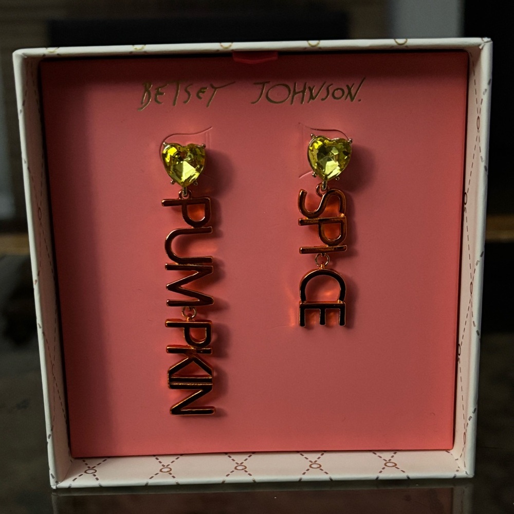 Betsey Johnson Pumpkin Spice Earrings! BNIB